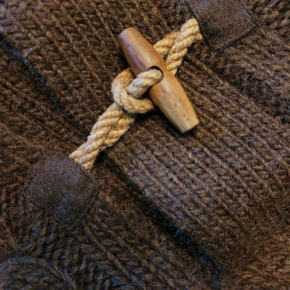 POLO Ralph Lauren Vintage Wool Alpaca Cable Knit Fisherman Sweater - Picture 6 of 8